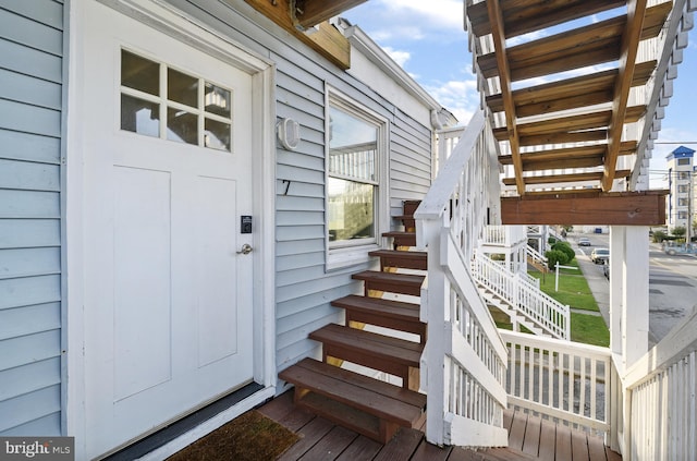 view of doorway to property