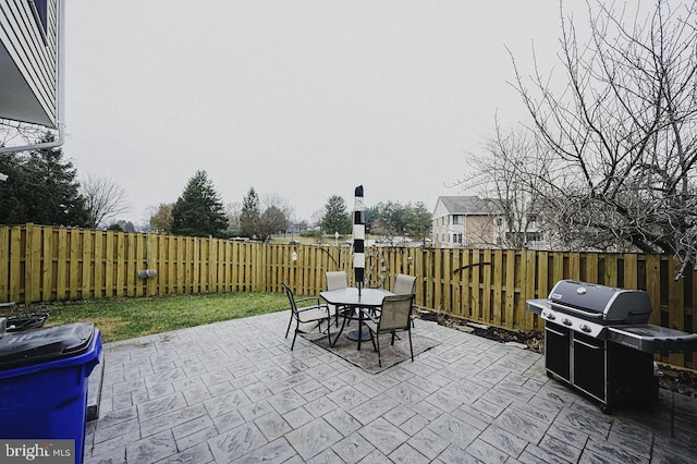 view of patio / terrace featuring grilling area