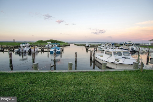 608 Cloverfields Dr, Stevensville, MD 21666 - dock featuring a water view and a yard