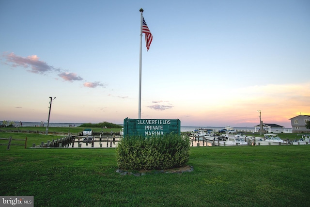 608 Cloverfields Dr, Stevensville, MD 21666 - view of community with a yard and a water view