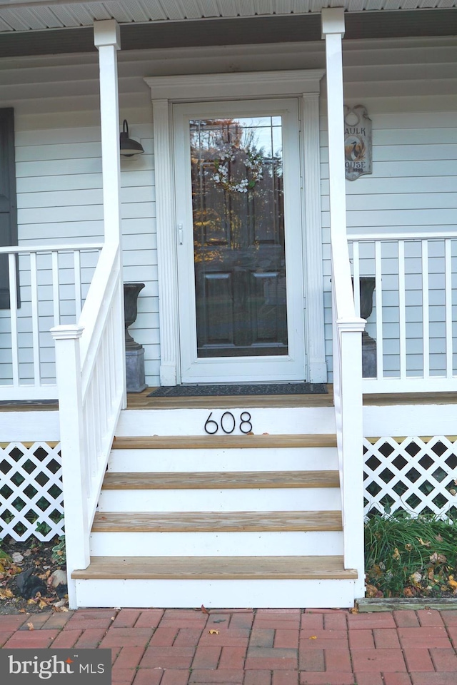 608 Cloverfields Dr, Stevensville, MD 21666 - view of exterior entry featuring covered porch