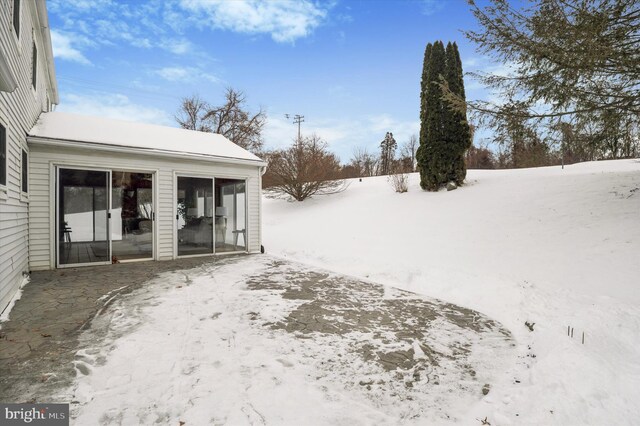 view of snowy yard