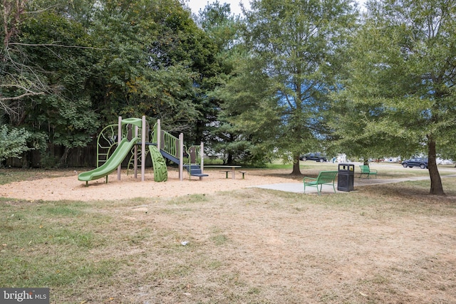 view of jungle gym