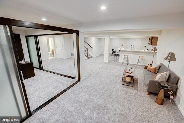 view of carpeted living room