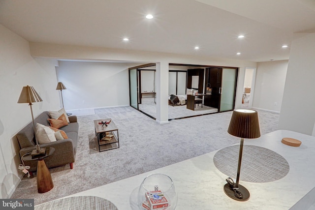 view of carpeted living room