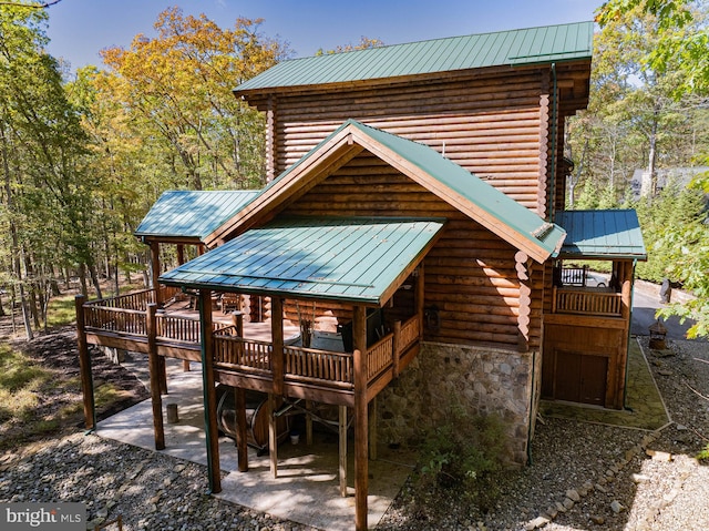 view of patio with a deck