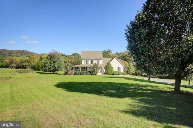 exterior space with a front yard