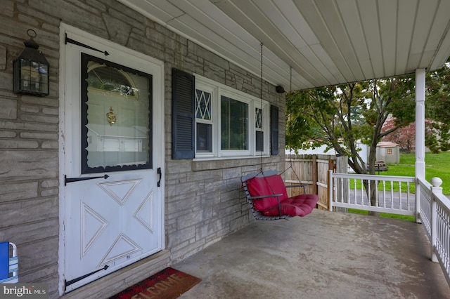 view of patio / terrace featuring a porch