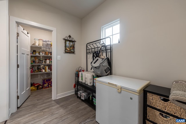 interior space featuring hardwood / wood-style floors