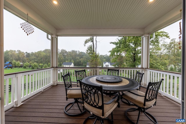 view of wooden terrace