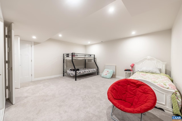 view of carpeted bedroom