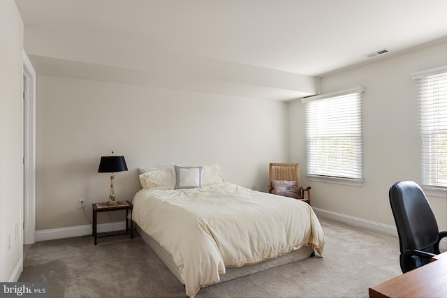 view of carpeted bedroom