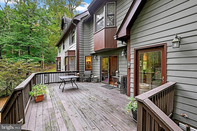 view of wooden deck