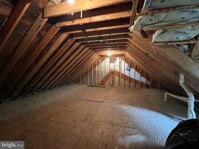 view of attic