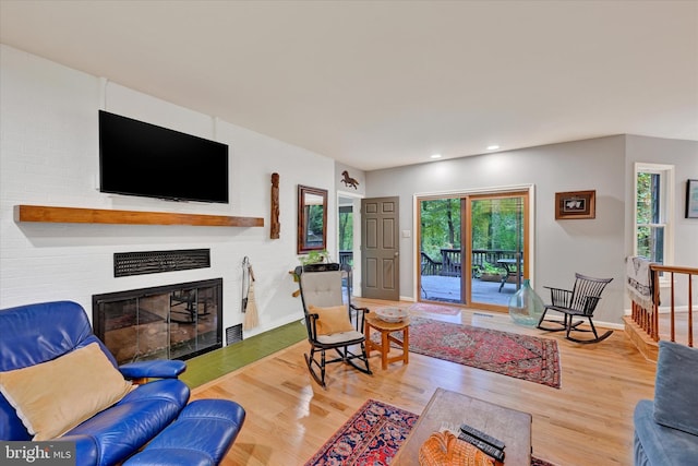 living room featuring hardwood / wood-style floors