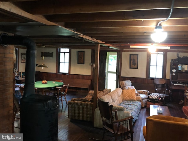 174 Jamison City Rd, Benton, PA 17814 - interior space featuring wood walls and hardwood / wood-style floors