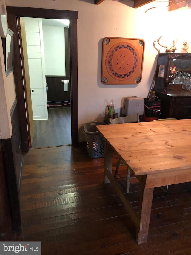174 Jamison City Rd, Benton, PA 17814 - dining area with dark wood-type flooring