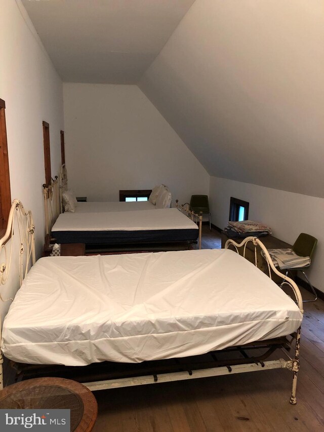 174 Jamison City Rd, Benton, PA 17814 - bedroom with hardwood / wood-style floors and lofted ceiling