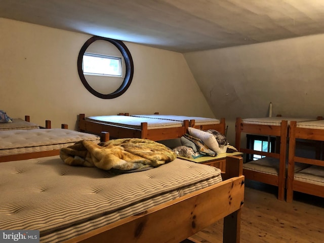 174 Jamison City Rd, Benton, PA 17814 - bedroom with wood-type flooring and vaulted ceiling