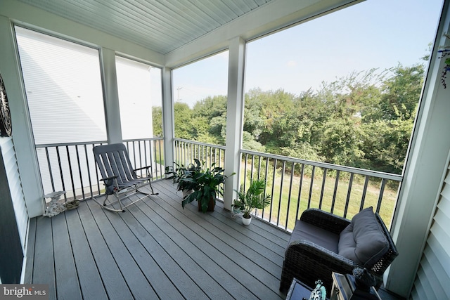 view of sunroom