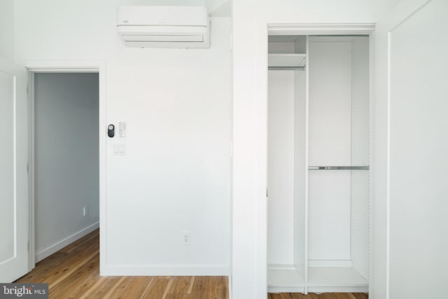 closet with a wall unit AC