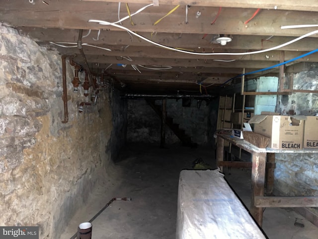 view of basement