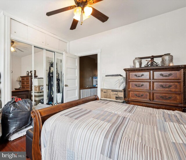 1337 S 54th St, Philadelphia, PA 19143 - bedroom featuring a closet and ceiling fan