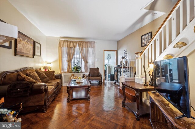 1337 S 54th St, Philadelphia, PA 19143 - living area with stairs