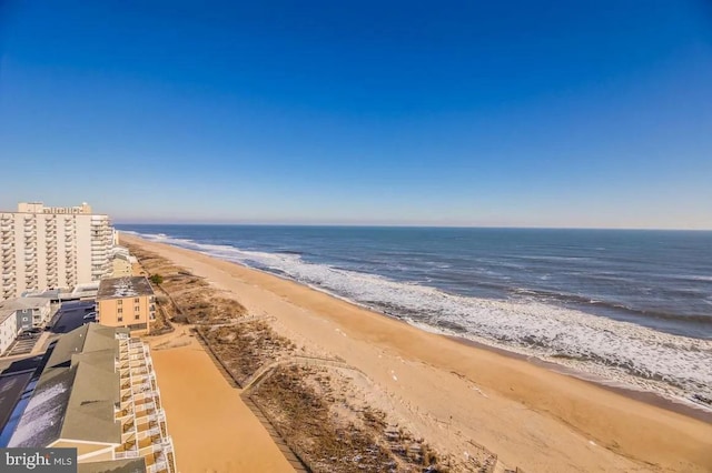 water view featuring a beach view