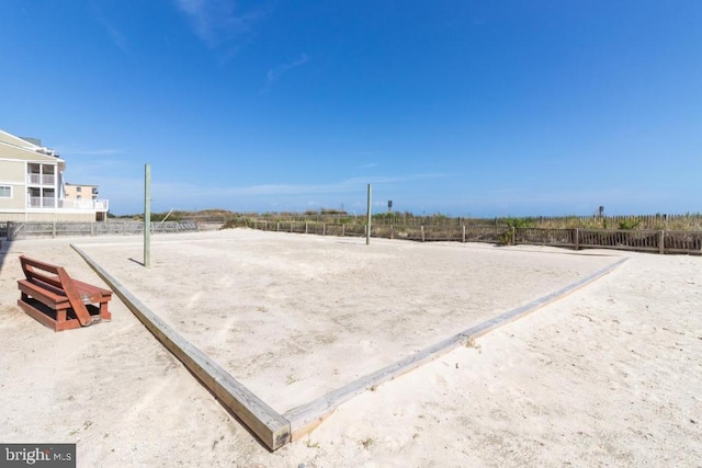 view of community featuring volleyball court