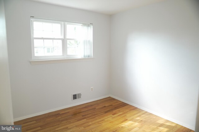 empty room featuring light wood-type flooring