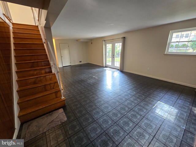 spare room with french doors