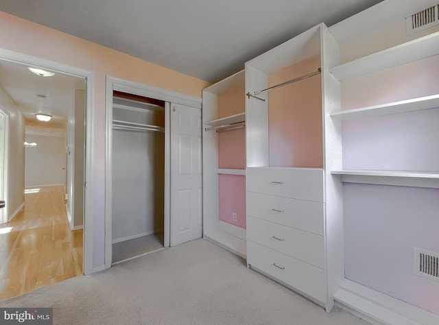 interior space featuring light hardwood / wood-style flooring