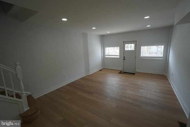 entryway featuring wood-type flooring