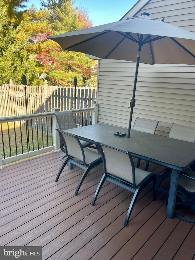 view of wooden terrace