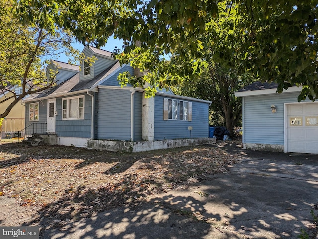 view of home's exterior with a garage