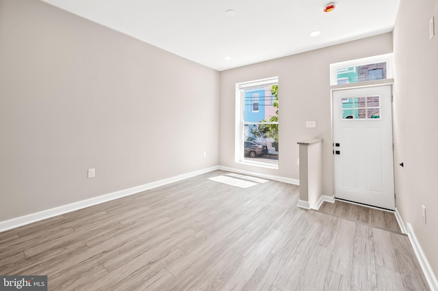 entryway featuring light hardwood / wood-style floors