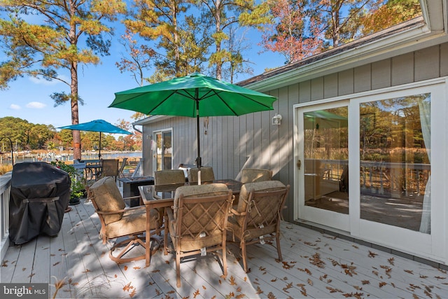 view of patio / terrace with a wooden deck