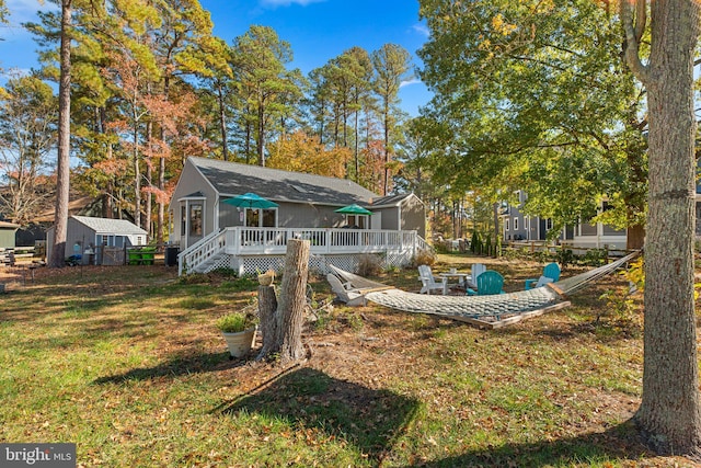 exterior space featuring a deck