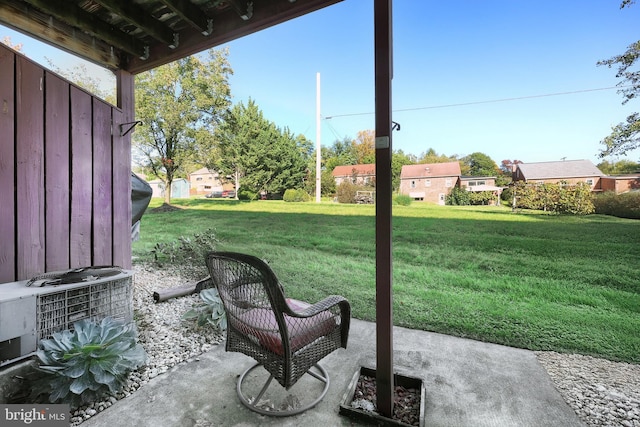 view of patio / terrace with central air condition unit