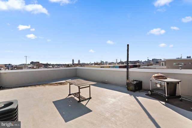 view of patio / terrace with central AC