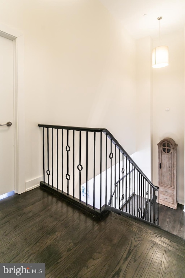 1508 Pine St Unit A, Philadelphia, PA 19102 - stairway featuring baseboards and wood finished floors