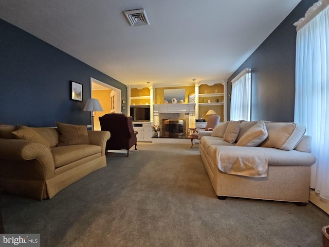 view of carpeted living room