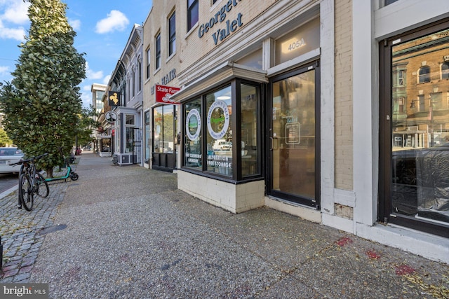 doorway to property with central AC