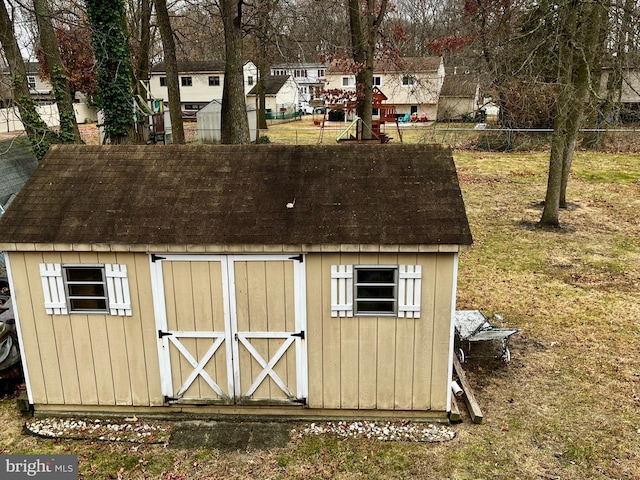 view of outdoor structure