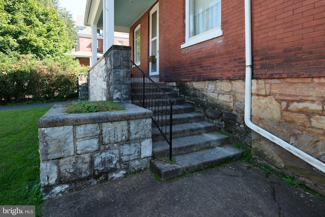 view of stairway