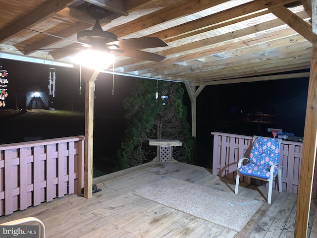 view of patio / terrace with a wooden deck