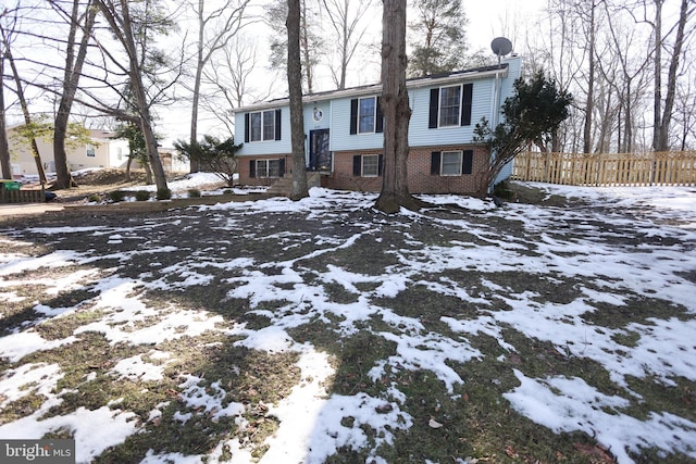 view of split foyer home