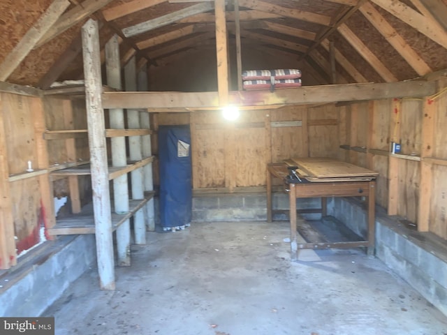 view of storage area