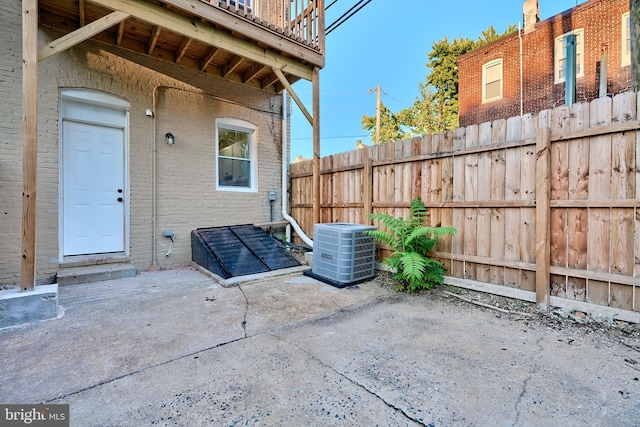 view of patio / terrace featuring central AC unit